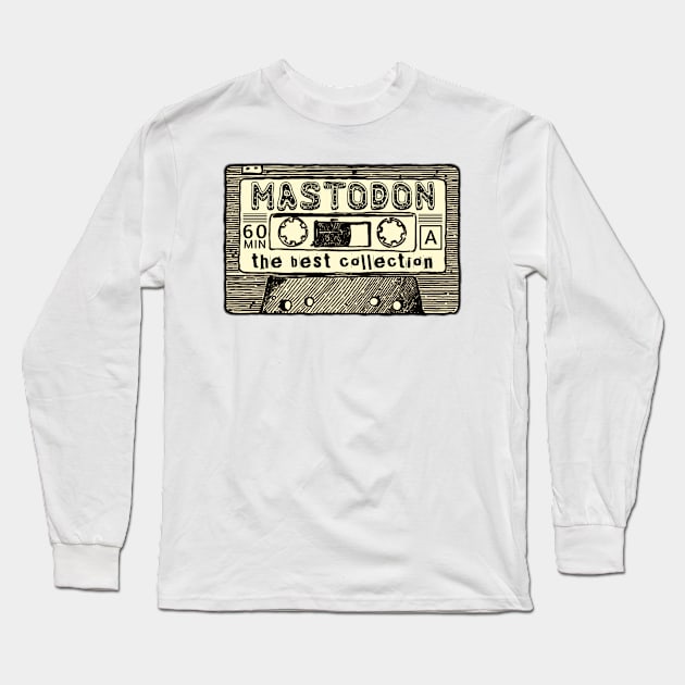 Mastodon cassette Long Sleeve T-Shirt by Gingin store